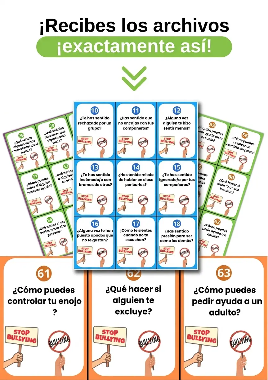 Recibes los archivos exactamente así